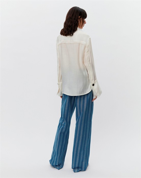 Havanna Sheer Fringes Skjorte